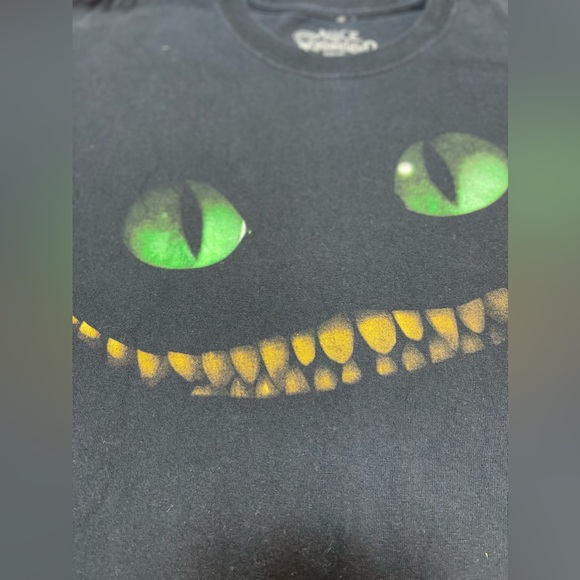 Disney Alice In Wonderland Cheshire Cat Shirt Top Size L - Picture 2 of 6